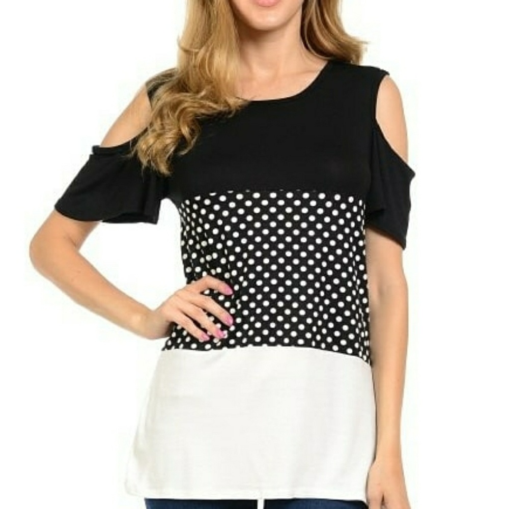 Color block tunic (black)